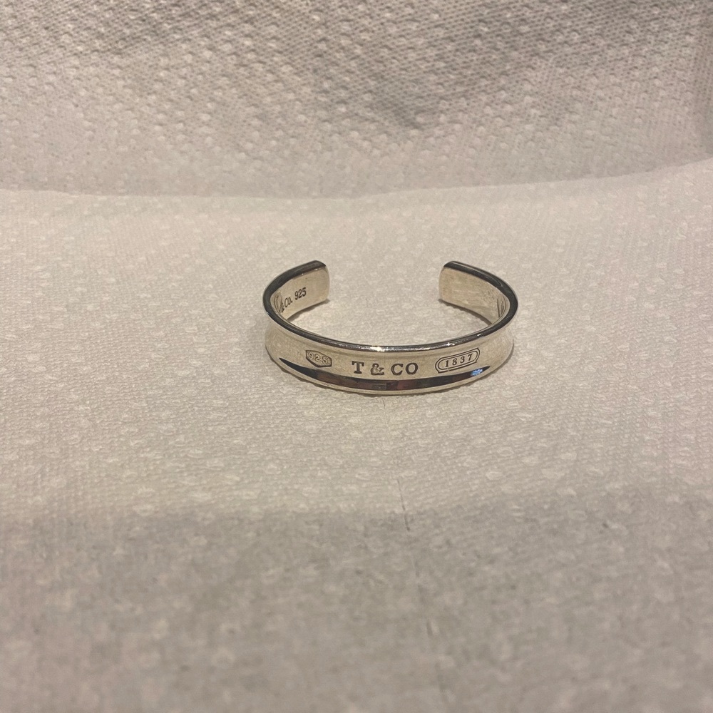 Tiffany & Co. Sterling Silver Estate 1837 Cuff Bracelet